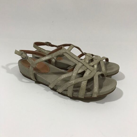 Miss Albright Anthropologie Silvery Sabella Sandal - Picture 1 of 4